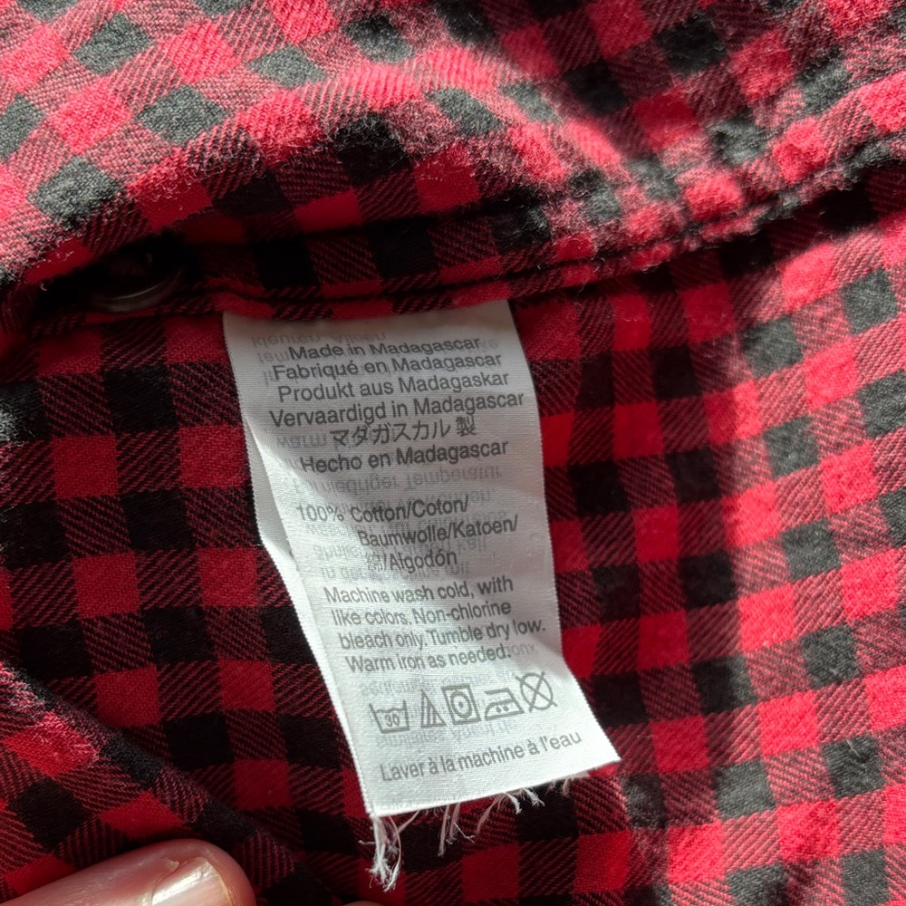 J. Crew Red and Black Checkered Button-Down Shirt - Picture 10 of 10